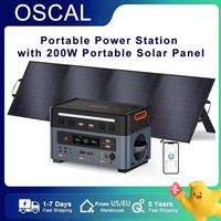 Oscal Blackview Portable Power Station 2400W AC Output 1872Wh LiFePO4 Battery 16 Outlets 80% Charge in 1Hr With 200W Solar Panel