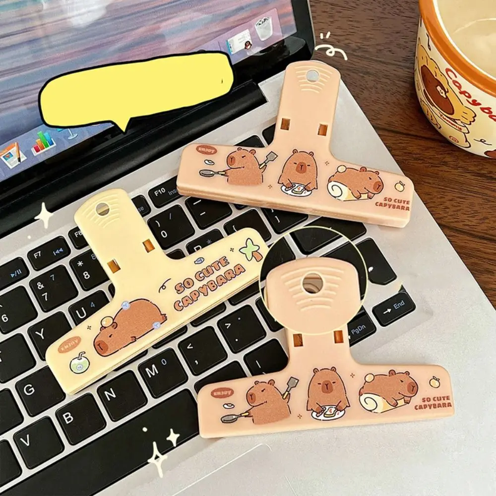 Kawaii Capybara Storage Folder Portable Creative Cartoon File Folder Multi-purpose Double Sided Documents Clip