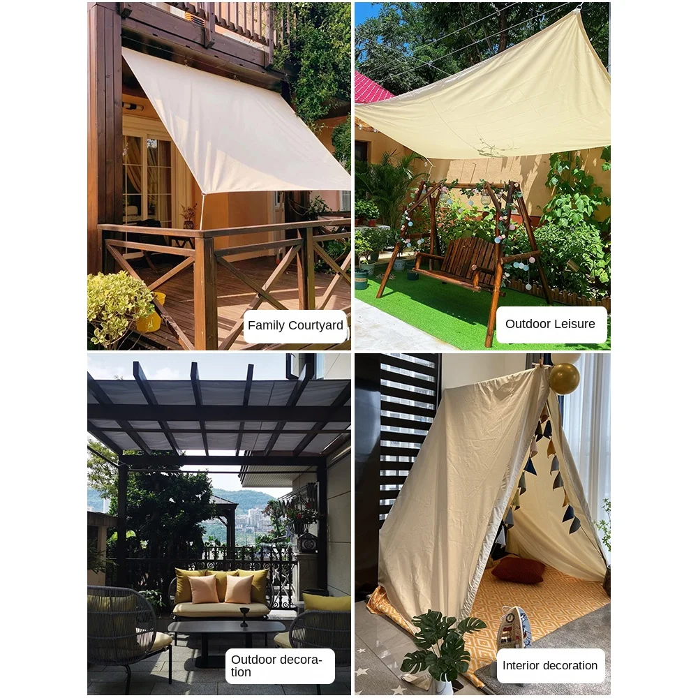 Rain Shelter Cloth Sun Protection Heat Insulation Outdoor Sun Shelter Canopy Yard Outdoor Rain Cloth Canopy Tent Tarpaulin