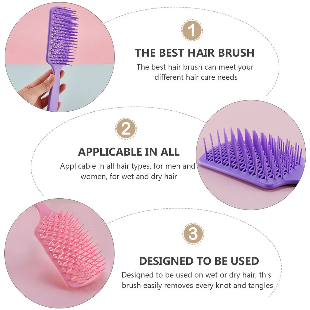 

Набор из 5 расчесок для массажа кожи головы, расслабления, распутывания влажных и сухих волос, для парикмахерских и домашнего ухода, для женщин и мужчин