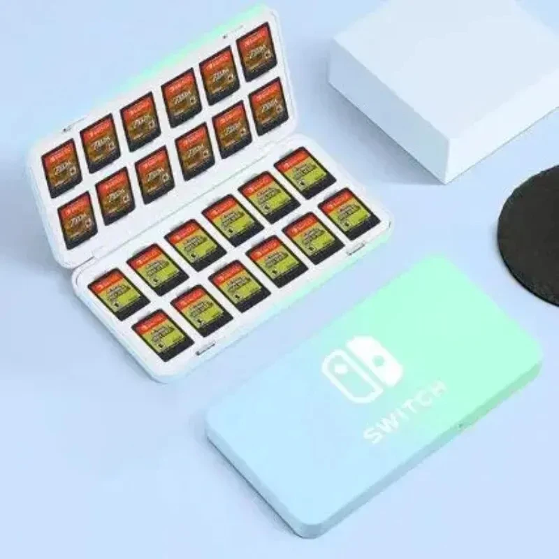 DATA FROG 24 in 1 custodia per carte da gioco custodia rigida protettiva per carte da gioco per accessori Nintendo Switch/Lite/Oled