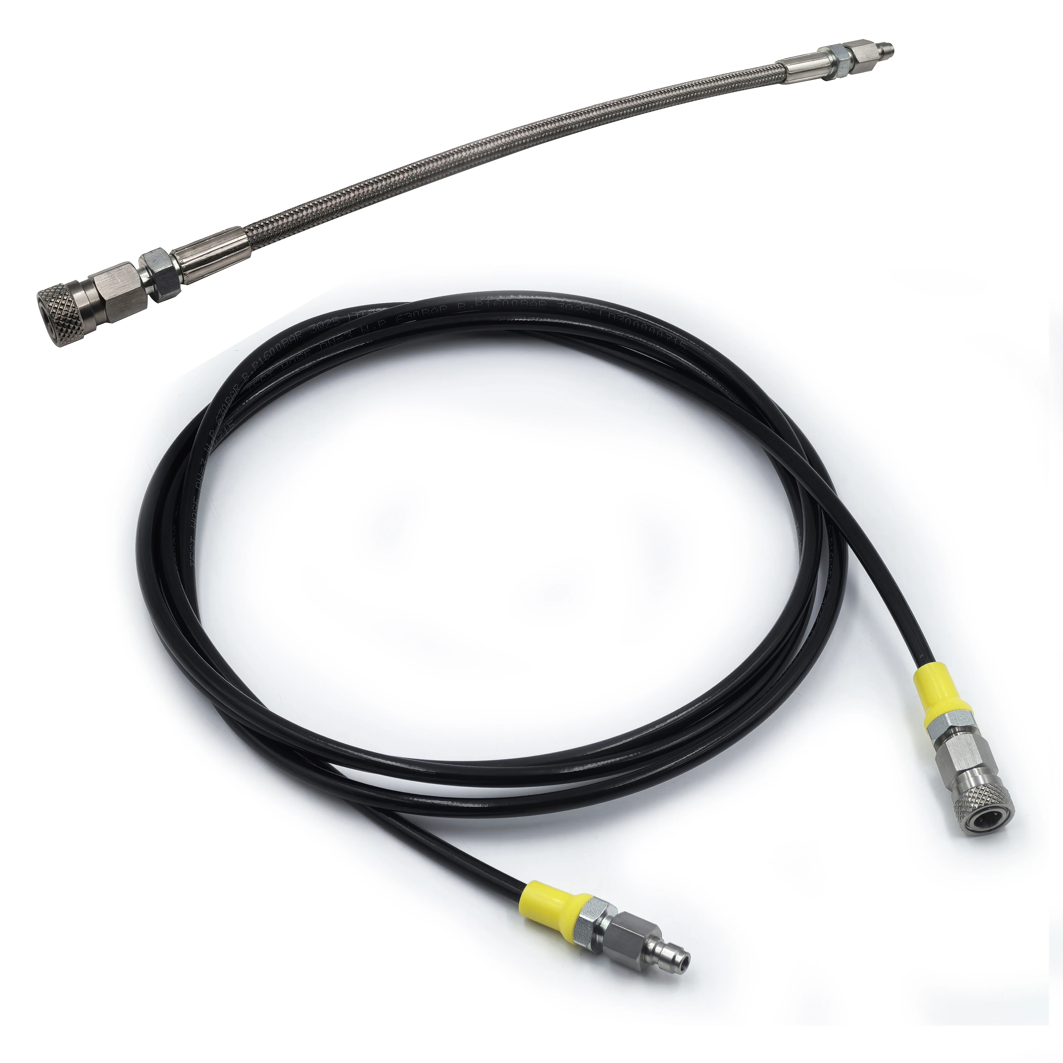 High Pressure Fill Whip Charging Hose Remote Long Pipe Extension Stainless Steel Female And Male End 8mm Quick Disconnector