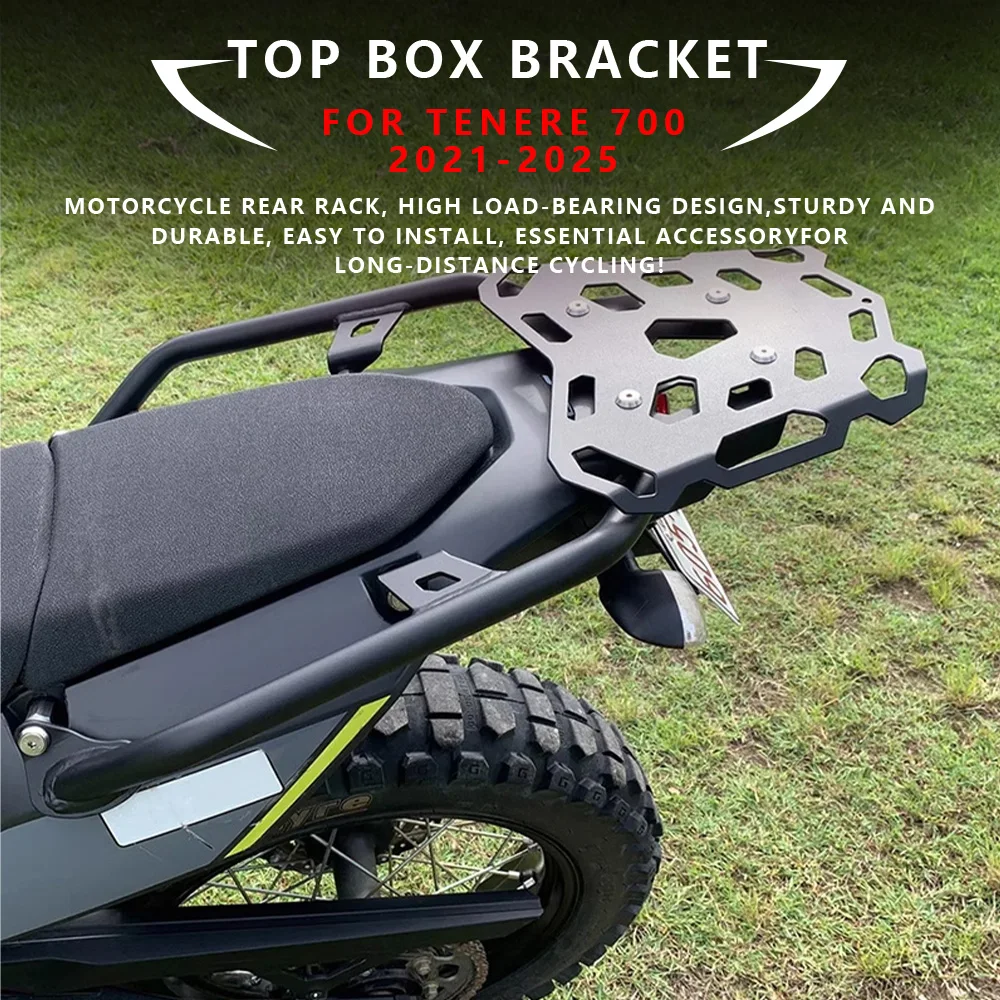 MTKRACING For YAMAHA TENERE 700 2021-2025 Motorcycle Rear Luggage Rack Cargo Holder Top Box Carrier Shelf Bracket Accessories