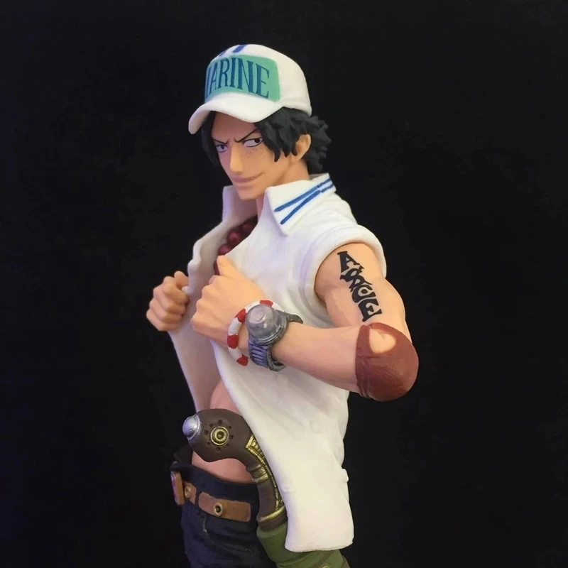 25cm One Piece Anime Figure Naval Uniform Portgas D Ace Action Figure Luffy PVC Collection Model Doll Ornaments Toys Gift