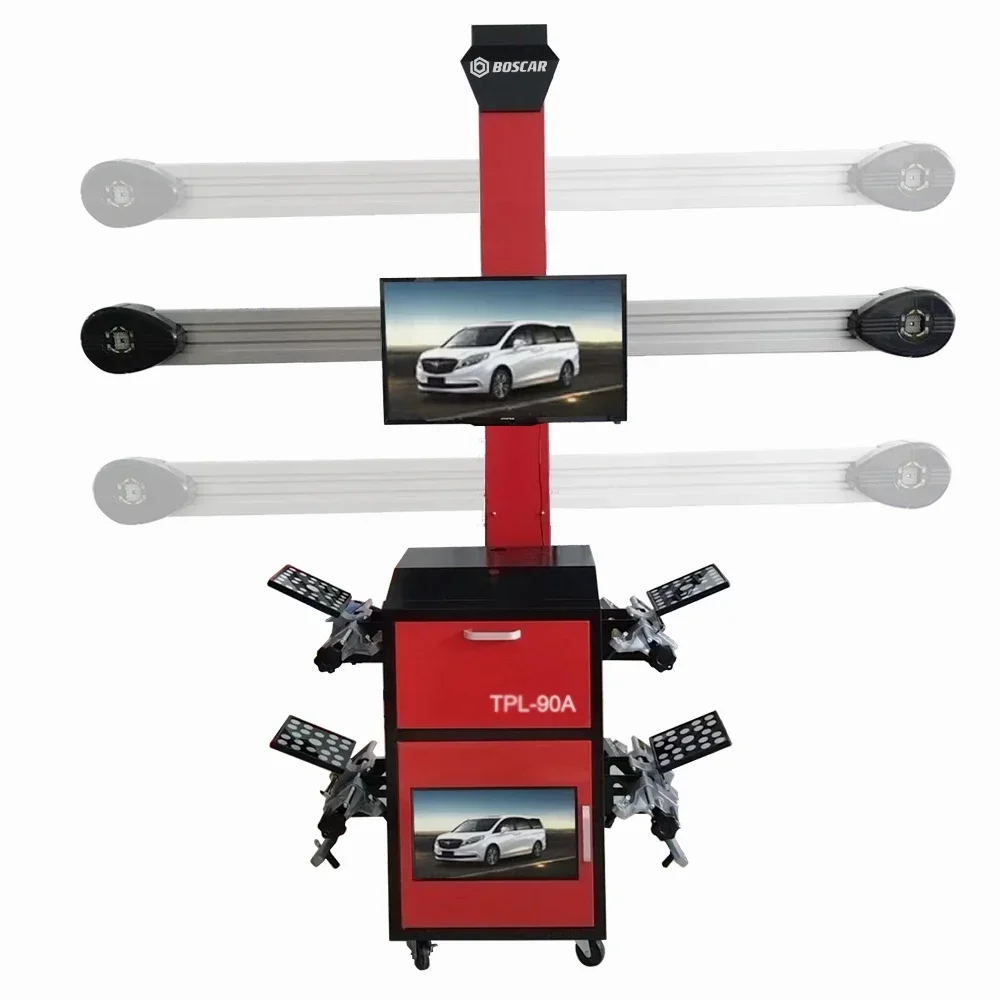 High precision 3D car four wheel alignment machine for sale Universal operating system Free updates 4 wheel tire aligner image 3