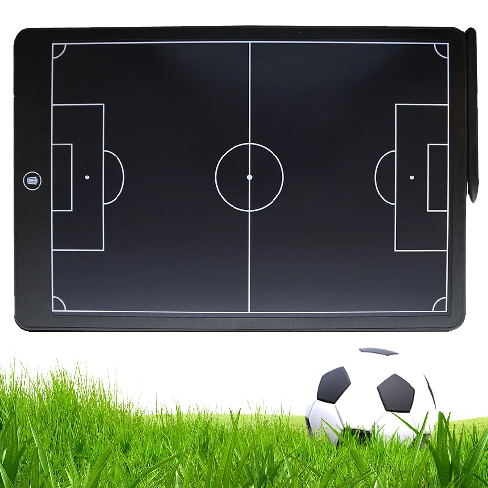 Elektronisches 16-Zoll-LCD-Fußball-Coach-Board mit Stift, Fußball-Coaching-Board, Strategie-Markierungsbrett für Fußball-Trainingsgeräte