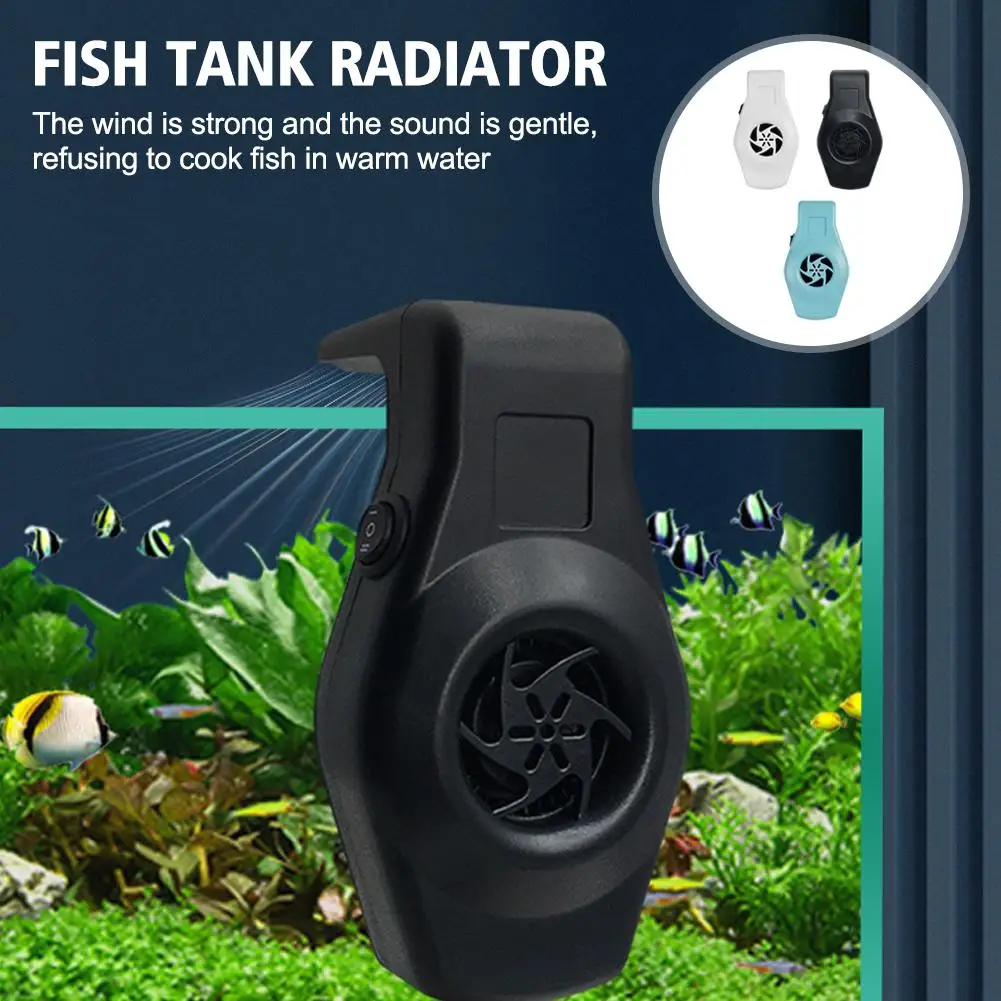 Fish Tank Cooling Silent Fan Aquarium Low Noise Wind Small Aquarium Fan Chiller Artifact Chiller Adjustable Radiator H2G4