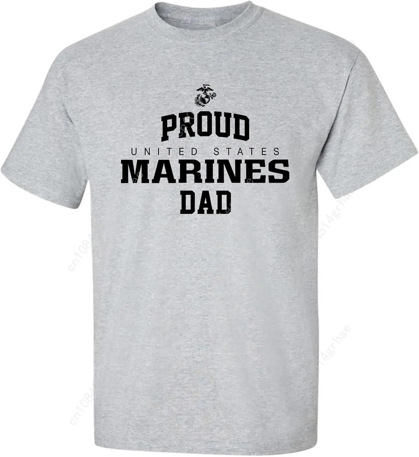 تي شيرت Proud Marines DAD للبالغين بأكمام قصيرة