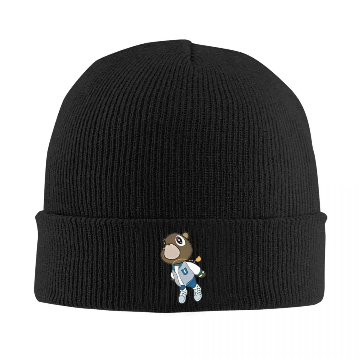 Kanye West Graduation Bear Bonnet Hats Knit Hat Female Male Trendy Warm Beanie Hats Winter Gym Pattern Caps