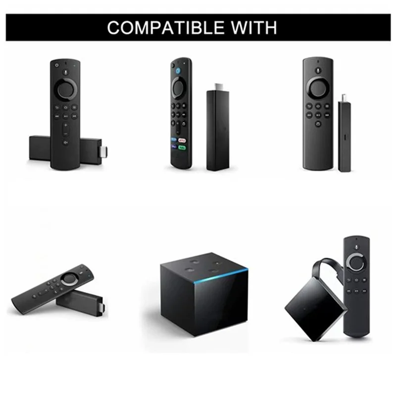 2 قطعة L5B83G التحكم عن بعد الصوتي الأسود ABS لـ Amazon Fire TV Stick 3Nd Gen Fire TV Cube Fire TV Stick Lite 4K