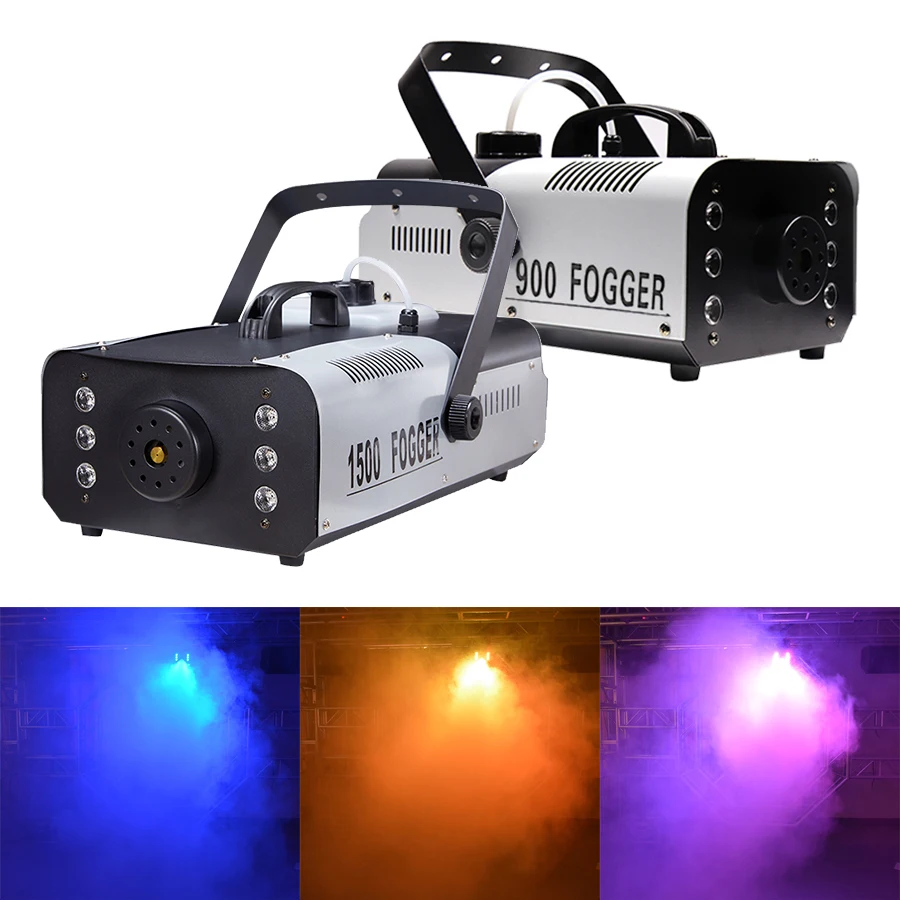 venda quente 900w 1500w sem fio led remoto maquina de fumaca portatil festa cidade nevoeiro carro fumaca para festa palco casamento dj 01