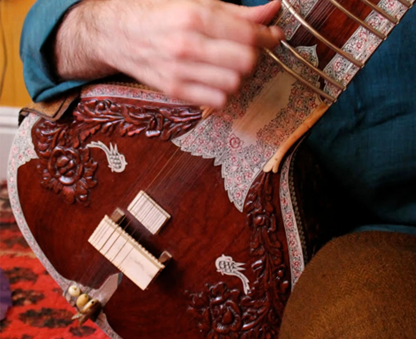 Musical Instrument Sitar - Indian sitar classical hand-carved professional performance