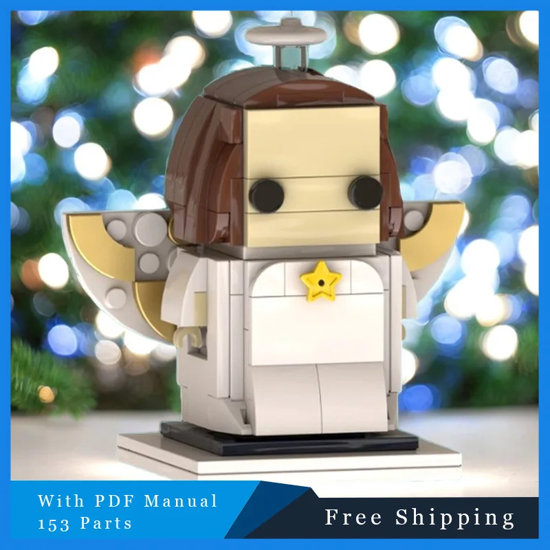 153 قطعة لعبة الطوب الملاك Brickheadz التكنولوجيا وحدات MOC شعبية بنة نموذج بازل للأطفال لعبة الكبار هدايا عيد ميلاد