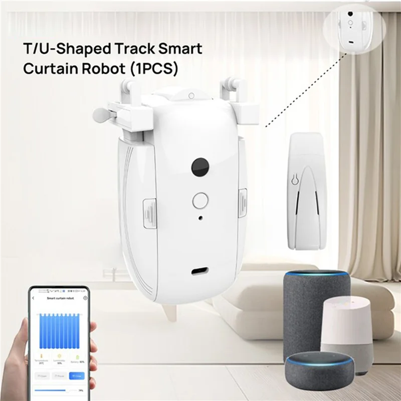 

2X мотор для штор Tuya для T U Track WIFI Tuya автоматический открытый умный электрический робот для штор приложение голосовое управление Alexa-Y47A
