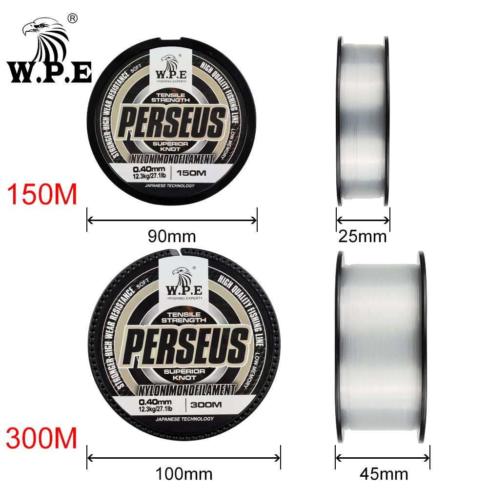 Hilo monofilamento de nylon W.P.E Perseus para carpa y black bass