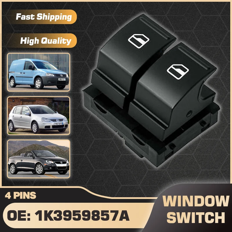 

1K3959857A Car Window Control Switch Master Button For Volkswagen Caddy 2k Volkswagen Golf Volkswagen Eos 2003-2009 2K3959857A