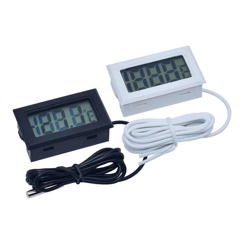 Mini LCD Digital Thermometer Hygrometer Temperature Indoor Convenient Temperature Sensor Humidity Meter Gauge Instruments Cable