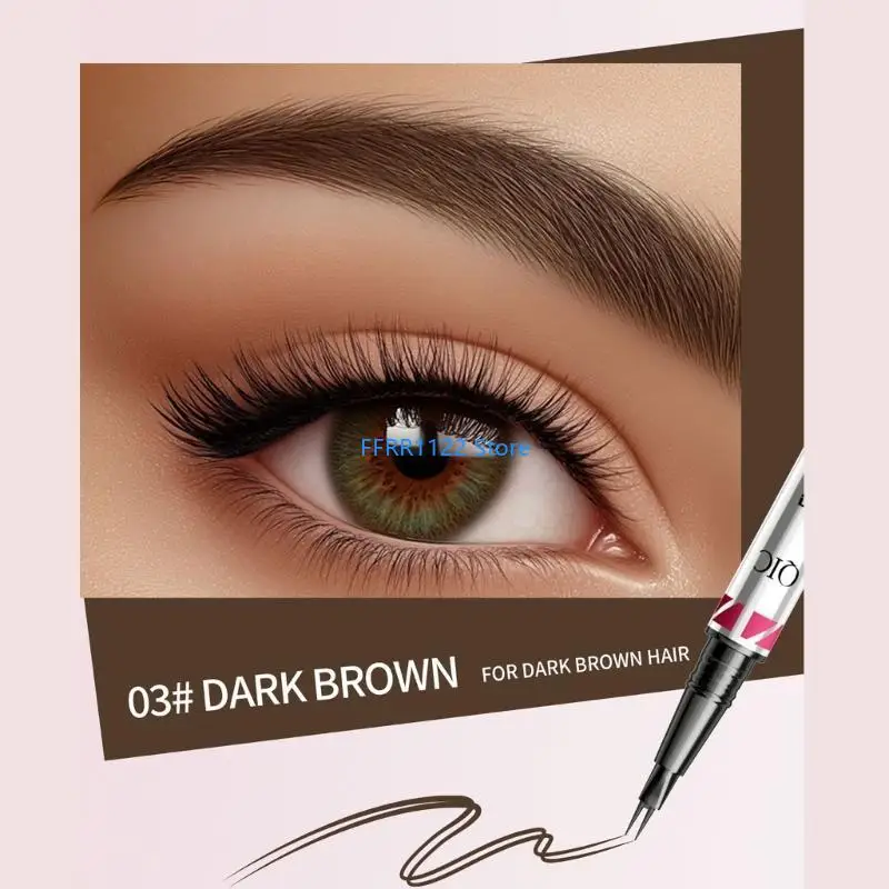 

Y1uf ручка для бровей, 2 в 1 карандаш для бровей с 2 ​​наконечниками микроблейдинг бровей Ультра-осторожный карандаш для бровей,