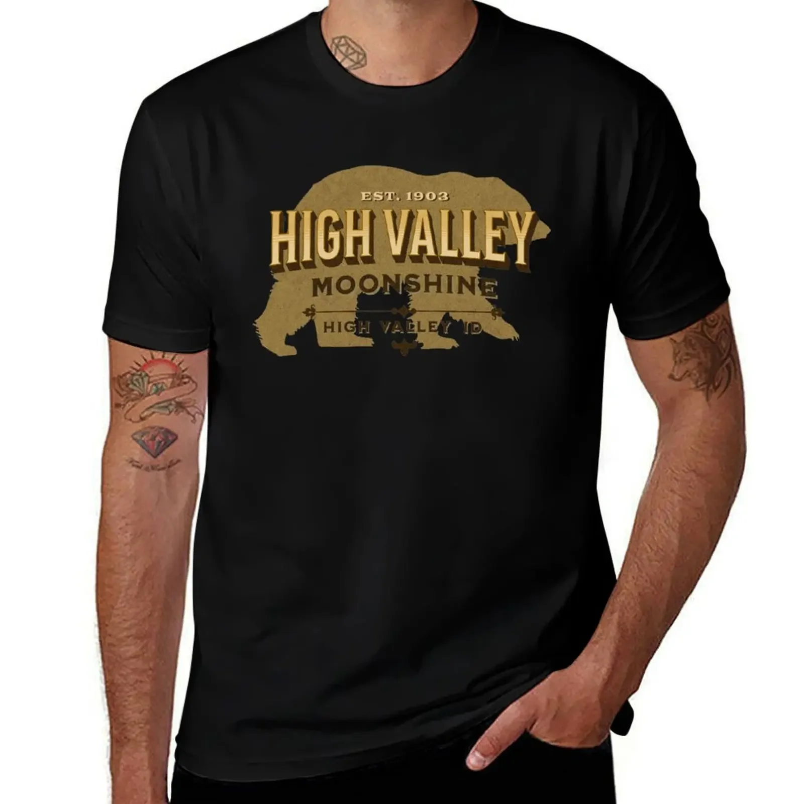 High Valley Moonshine T-Shirt anime topping anime shirts men