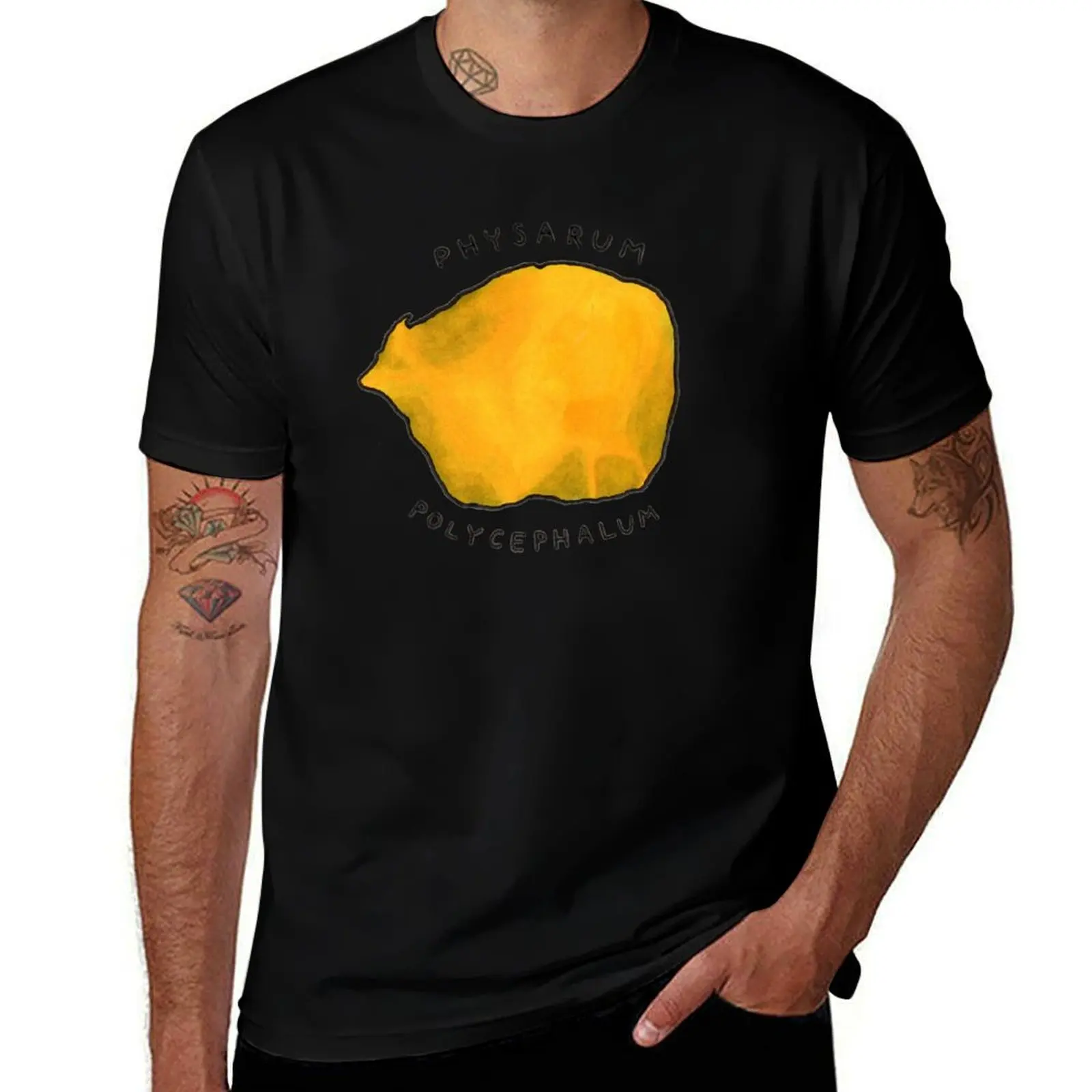Slime Mold (Physarum polycephalum) T-Shirt Large Size Basic Casual T-Shirt