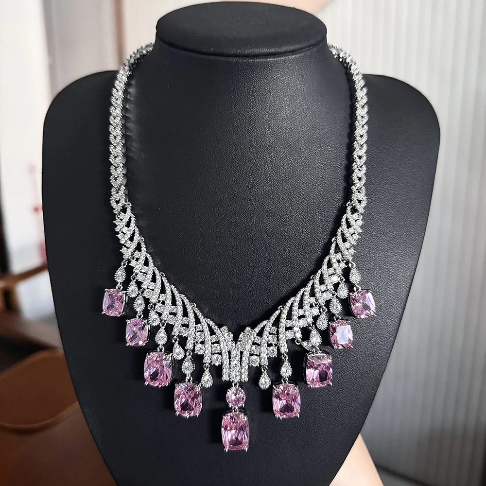 

2025 New Pop Elegant Fringed Necklace Women's Clothing Jewelry Accessories Set for Dubai Prom Wedding Travel Holiday Gift M-753