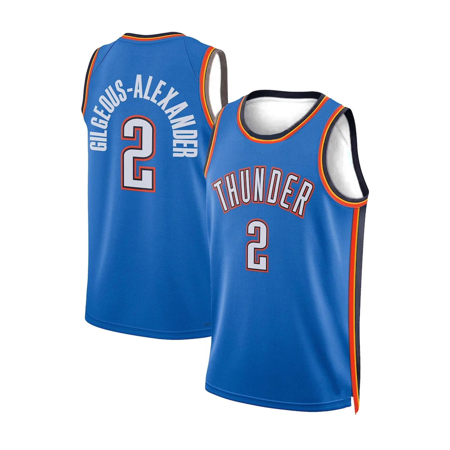 SGA Thunder 24/25s Swingman CAN Player Jersey-White #2 Classic Vintage Basketball OKC Player Unisex Mesh Sports Tops Kids/Adults