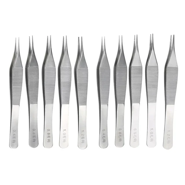 Pinceta do tkanek haczyk okulistyczny z platformą okulistyczny Instrument chirurgiczny stal nierdzewna 12.8cm