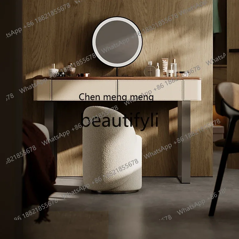 D178  2025 new bedroom light luxury high-end makeup table small apartment medium and ancient style simple integrated makeup tabl