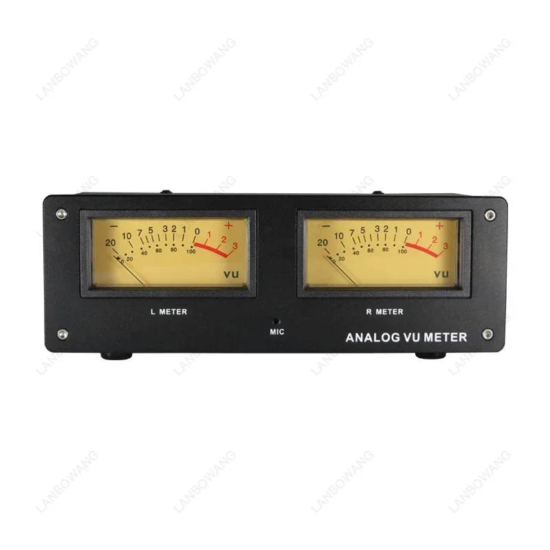 Voice Controlled Square VU Level Meter Finished Unit Aluminum Alloy Panel Warm LED Backlight Wiring Free Audio Signal Indicator - view 6