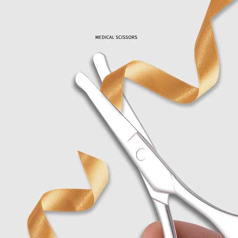 For Nail Beard Manicure Cutter Straight  Nose Hair Scissors Eyebrow Round Trimmer Tip Makeup Stainless Steel  Tools