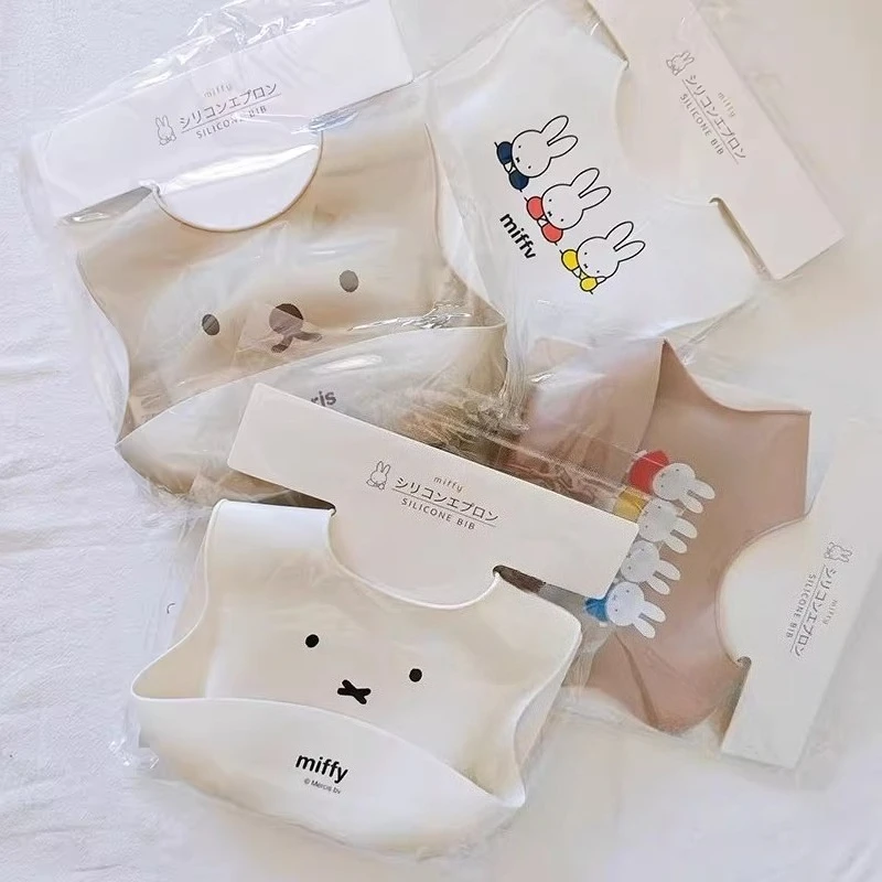 

Kawaii Miffy Bib for Children and Baby Eating Diet Anti-Grease Bib for Children Soft Slurry Bag for Boys and Girls Birthday Gift