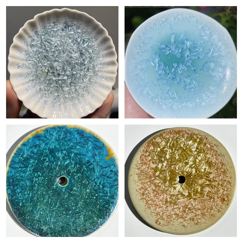 300ml Ice Crystallization Pottery Glaze Medium Temperature Electric Kiln Art White Ice Crystal Glaze Pottery Supplies