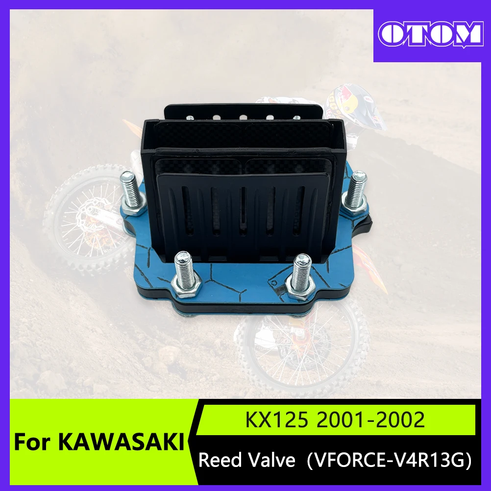 OTOM Motorcycle VForce Reed Valve Assy VFORCE-V4R13G For KAWASAKI KX125 KDX200 220 VForce4R Reed Valve System