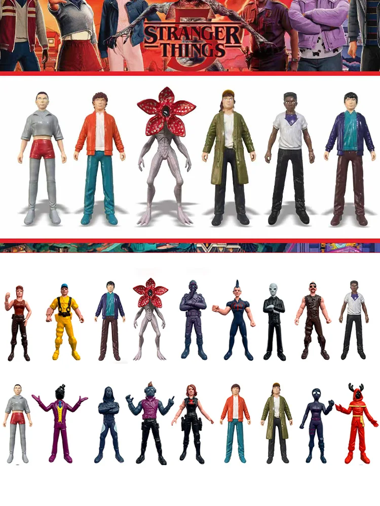 6-18 Styles de figurines Stranger Things : Eleven, Dustin, Barb, Steve, Demogorgon, figurines d'action, jouet, cadeau d'anniversaire, jouet THINGS