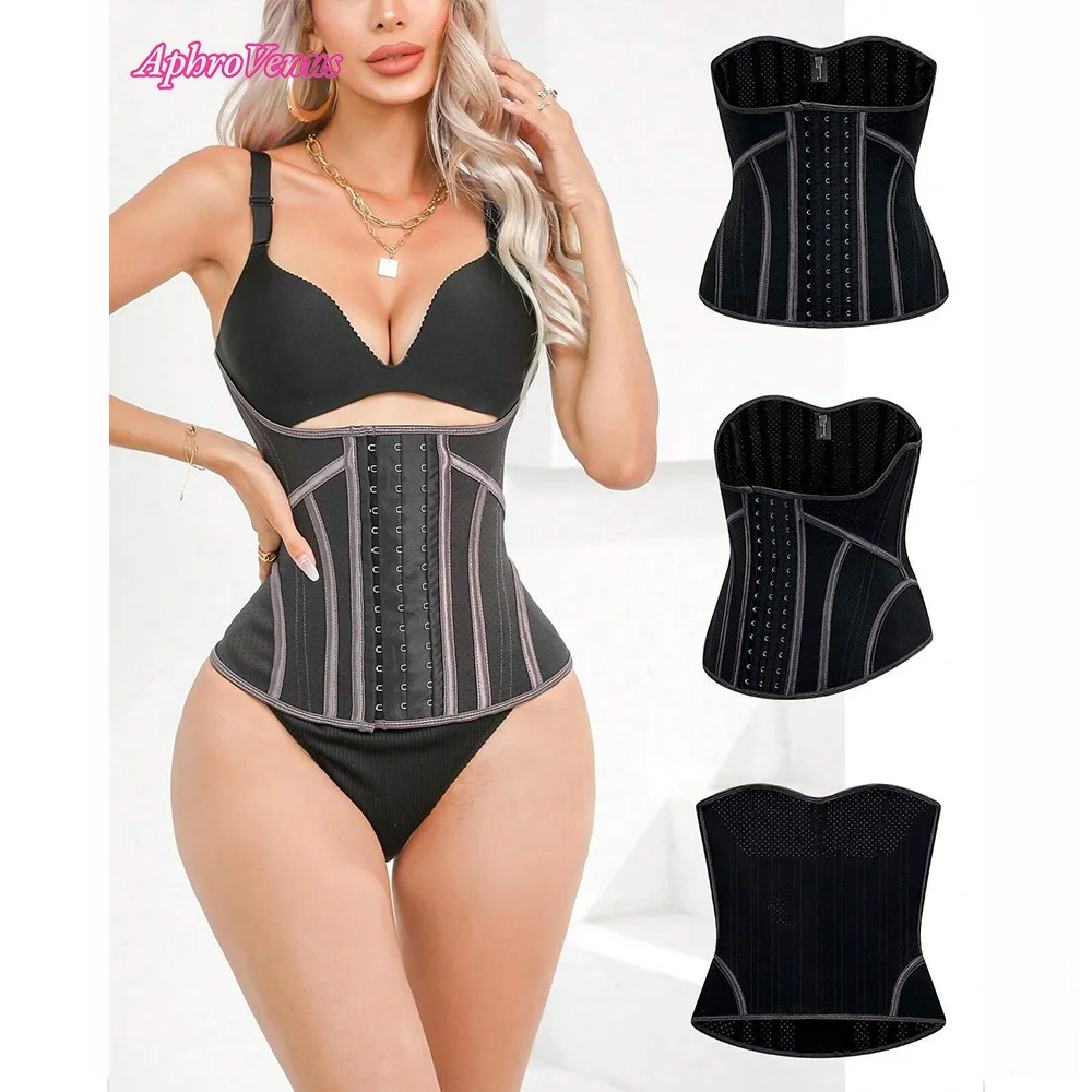 

Triple breasted cross latex waist belt abdominal tightening Slimming Body Shapewear Female waistband Fajas Girdle Waist Trainer