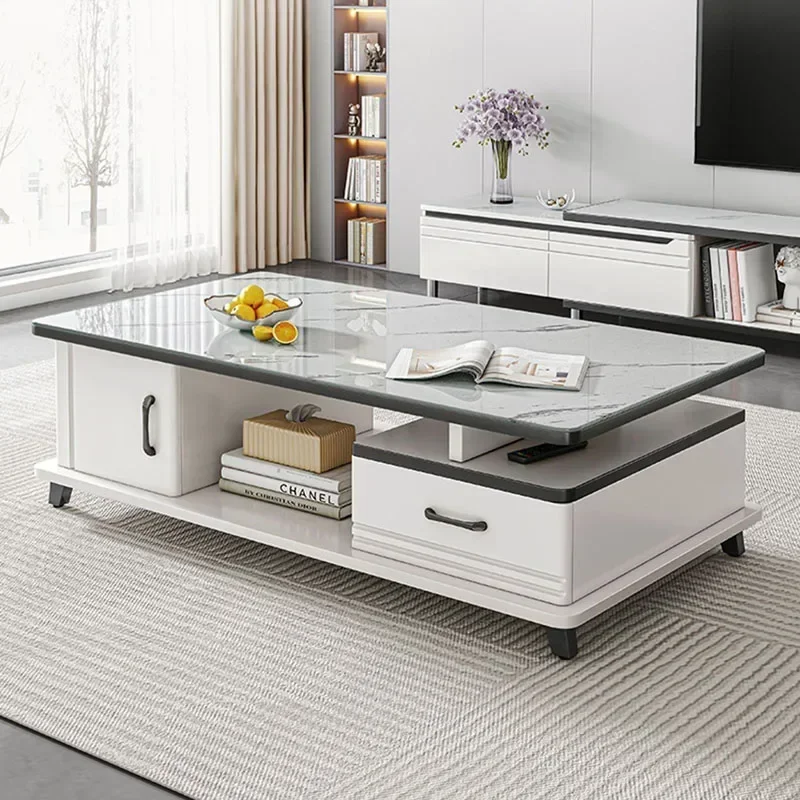 

Nordic Living Room Coffee Table Modern Design Italian White Side Table Center Floor Meubles De Salon Minimalist Furniture