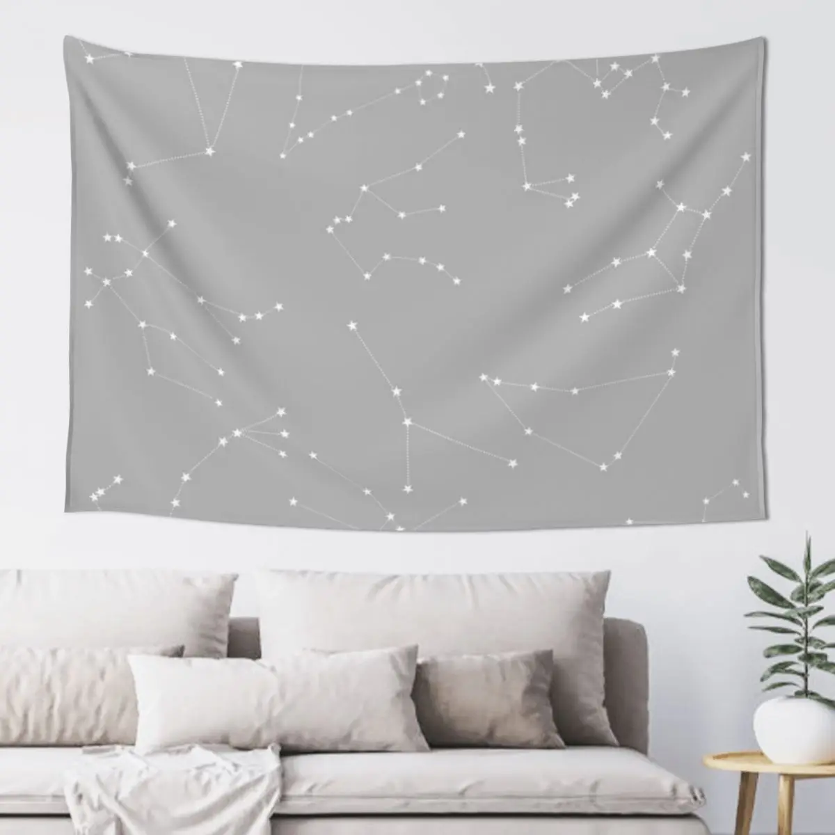 

CONSTELLATIONS  in gray Tapestry Japanese Room Decor Bedroom Decor Aesthetic House Decoration For Bedroom Tapestry