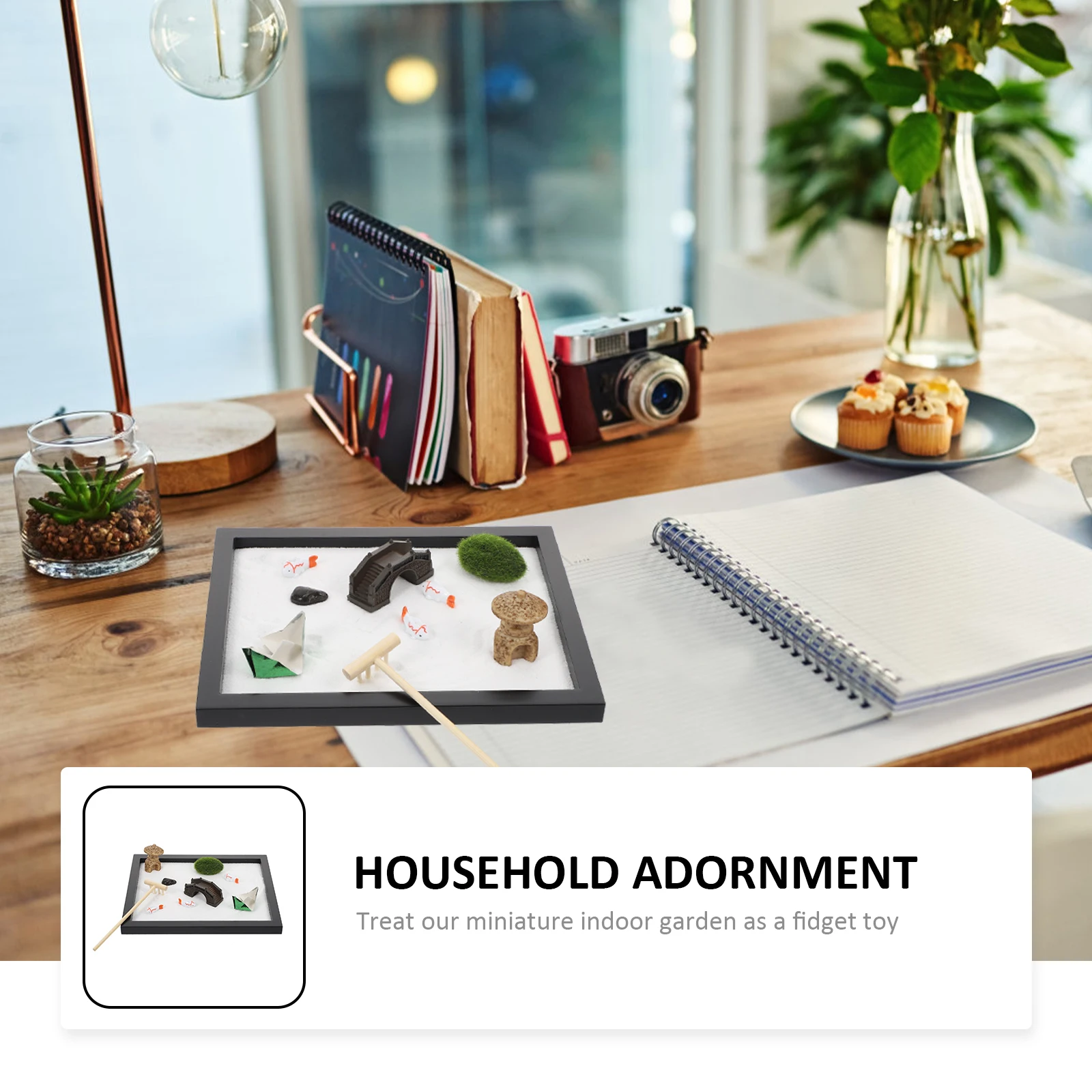 1 Set Zen Table Decoration Elegant Microlandscape Ornament For Desktop Home Meditation Gift Sandbox Decorative Miniature Garden