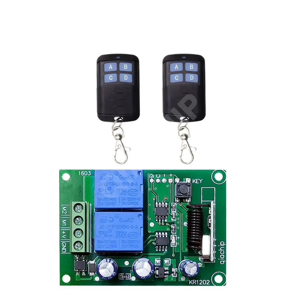 

4ch relay module 433m 433MHz Universal Wireless Remote Control DC 12V 1CH Relay Receiver Module RF Switch 1 Button Gate Garage