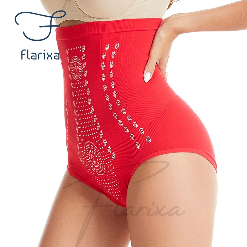 Flarixa Seamless Panties for Women High Waist Tummy Control Panties Postpartum Slimming Underwear Butt Lift Briefs Body Shaper