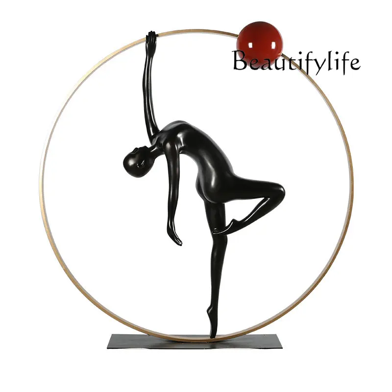 

Creative fiberglass figure sculpture dancing life Hotel lobby sales office Large floor-to-ceiling art ornament