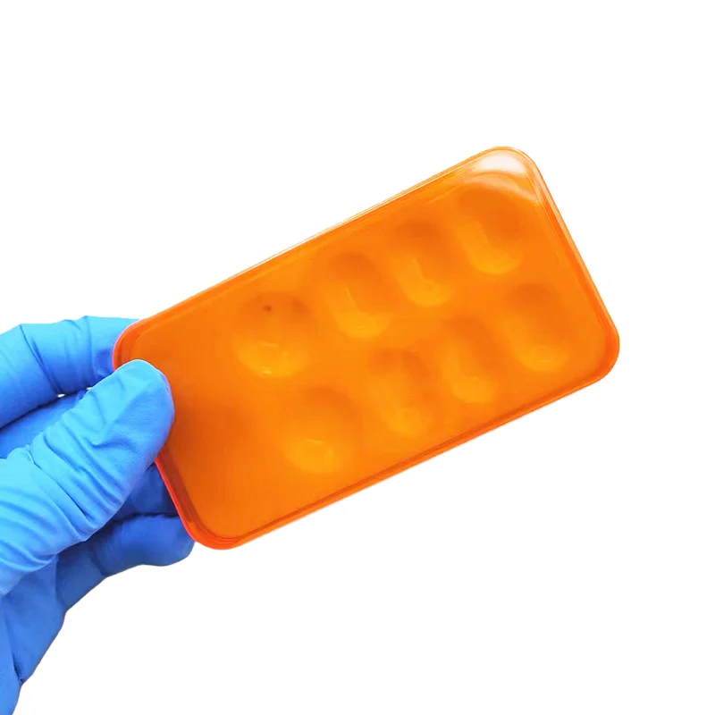 Caixa de sombreamento dental com 8 buracos, paleta dentária com tampa, caixa de folheado dental, capa de mistura de resina, organizador de sombreamento, ferramenta, equipamento de laboratório