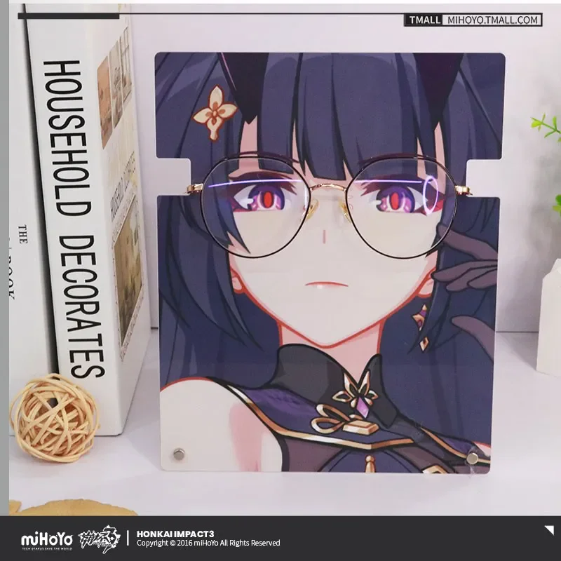 

[Genuine] Frames MiHoYo Game Honkai Impact 3 Raiden Mei Acrylic Glasses Holder Cosplay Accessories Halloween Gift Anime Dressing