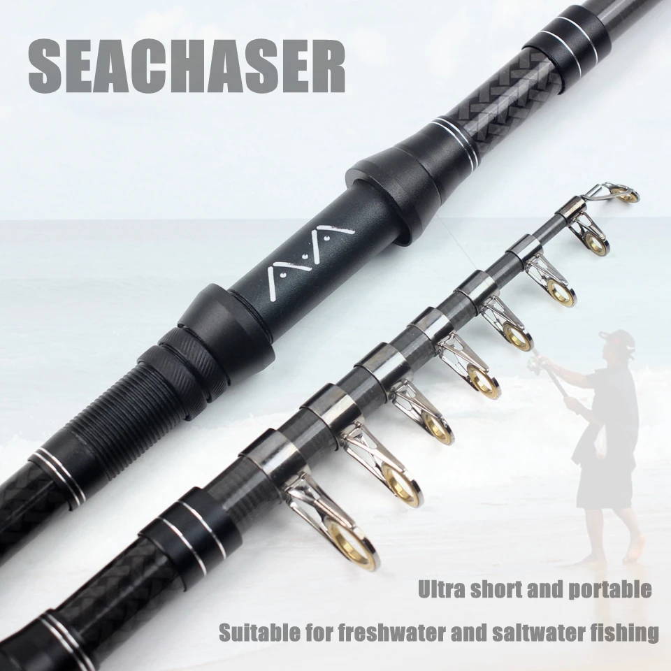 

1,8 м2,1 м2,4 м2,7 м3,0 м портативная удочка карбоновая быстрая телескопическая морская лодка Rock FISH ROD для рыбалки в пресной и соленой воде Pesca