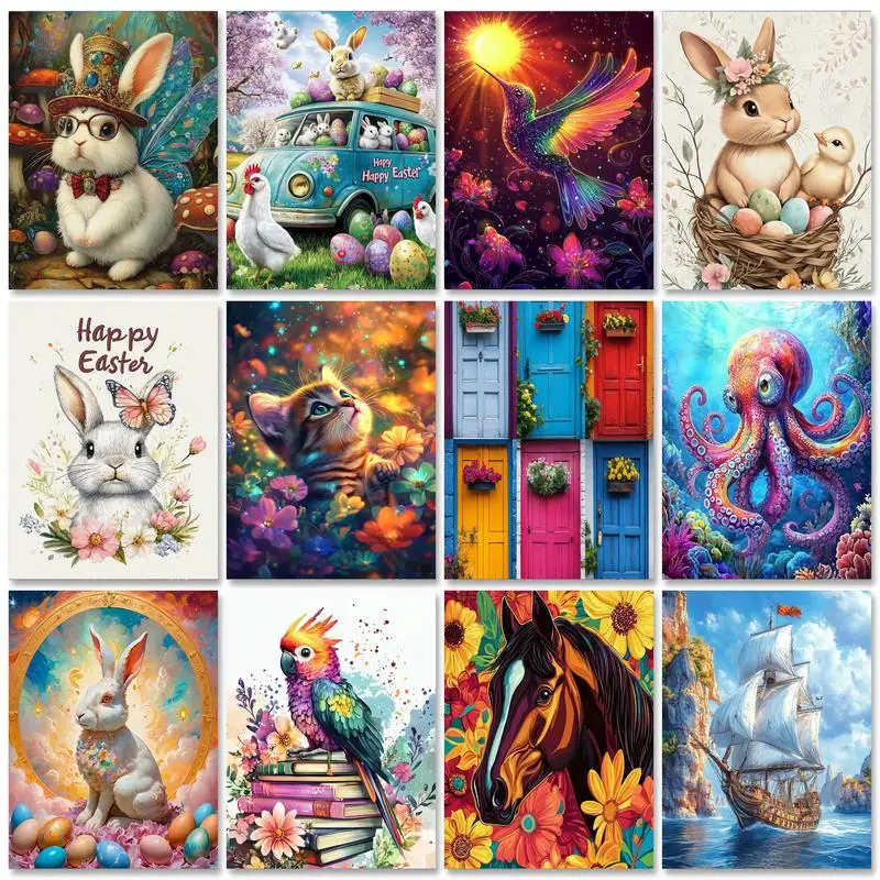 

RUOPOTY Painting By Numbers For Adults Sea Landscape With Frame Handpainted Diy Gift Paint With Numbers For Home Decors