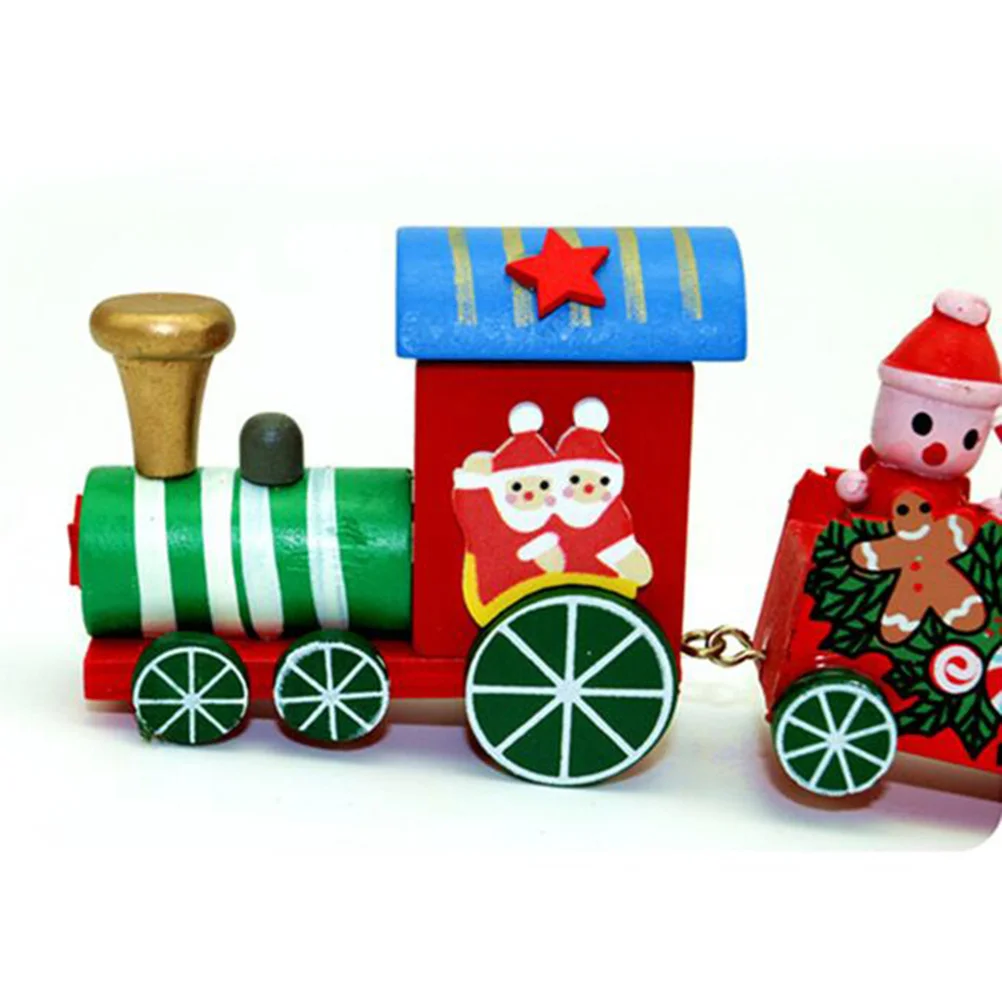 

Christmas Wooden Mini Train Ornament Decoration Hanging Pendant for Tree Home Office Bar Hotel Party Kids Gift Xmas Decorations