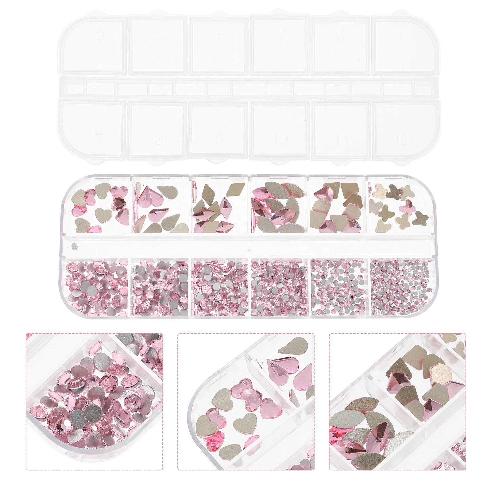 1 صندوق غير النظامية مسمار الماس Diy بها بنفسك مانيكير حلية خفيفة الوزن دائم البريق ديكور للأظافر الأحذية الملابس الحرفية مسمار الفن