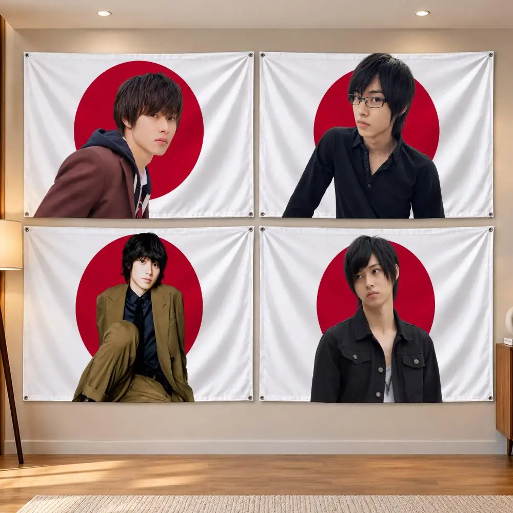 Actor K-Kento Yamazaki Flags Banner Decor for Bedroom,Garden,Party,Club,Indoor Outdoor, Fan Gift