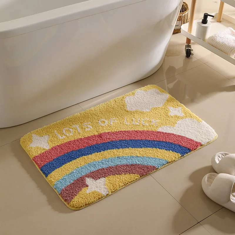 VIKAMA's New Entry-Level Imitation Cashmere Rug For Bathrooms, Thickened Toilet Seat Absorbent Foot Mat Home Decoration Item