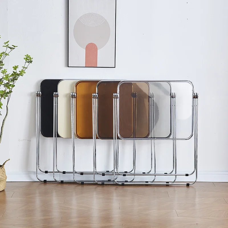 Acrylic Folding Desk Small Portable Study Desk Balcony and Bedroom Computer Table Mini Bedside Table Lightweight